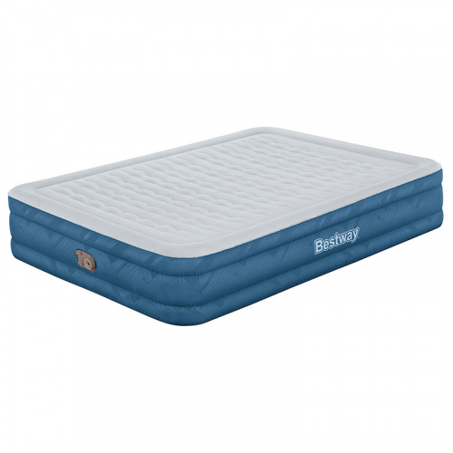 Матрас надувной Fortech Queen Snugable Top со встроенным электронасосом 203x152x36 см Bestway 69135 (1//1) (130457)