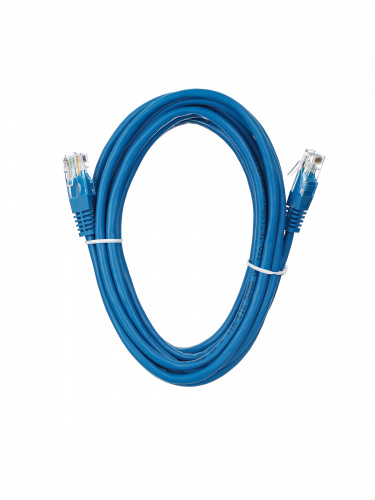 Патч-корд литой AOPEN UTP кат. 5е, синий, 3 м. (1/75) (ANP511_3M_B) фото 2