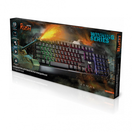 Клавиатура проводная игровая Smartbuy RUSH Armor 310 USB (SBK-310G-K) черная (1/20) фото 2