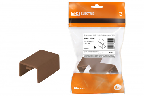Соединитель КМС 100х60 бук (цена за уп. 2шт./комп.) TDM (1/10/60) (SQ0411-0357)