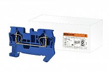 Зажим клеммный безвинтовой (ЗКБ) 4 мм2 40А синий TDM (SQ0822-0006)