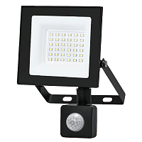 Прожектор светодиодный KRONUS 30 Вт 6500K IP44 220V с датчиком движения холодный свет черный корпус (1/60) (KRS-02-0018)