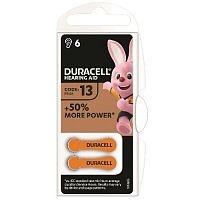 Элемент питания DURACELL ZA13 6BL (для слуховых аппаратов) (6/60/600/54000) (Б0039180)