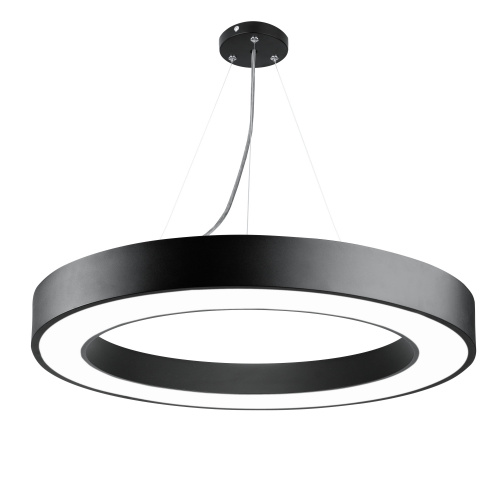 Светильник светодиодный ЭРА Geometria Ring SPO-134-B-40K-056 56Вт 4000К 4200Лм IP40 800*800*80 черный подвесной (Б0050565)