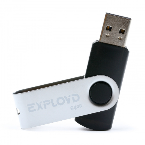 Флеш-накопитель яUSB 64GB  Exployd  530  чёрный (EX064GB530-B) фото 2