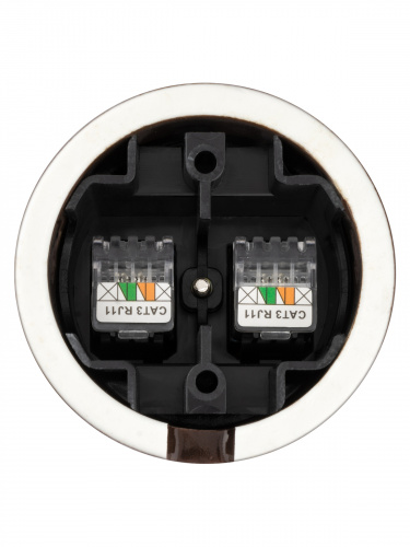 Розетка TDM двойная телефонная RJ11 коричневая «Болонь» (1/72) (SQ1820-0450) фото 3