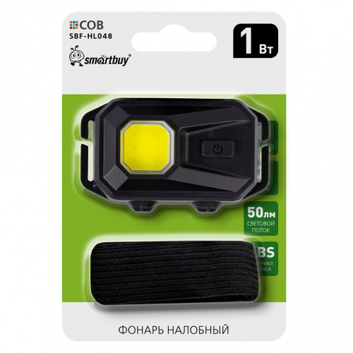 Фонарь SMARTBUY SBF-HL048 налобный, светодиодный модуль COB, налобный ремень, 3xAAA, ABS пластик , 1Вт, 50Лм 3 режима (1/240) Фонарь SMARTBUY SBF-HL048 налобный, светодиодный модуль COB, налобный ремень, 3xAAA, ABS пластик , 1Вт, 50Лм 3 режима (1/240)