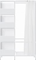 Вешалка для одежды напольная DEFENDER HOME CHR-307 белый, 103x169x42, шторка (1/4) (28307)