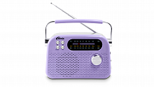 Радиоприёмник RITMIX RPR-045 LAVENDER, Bluetooth v.5.3, FM/AM/SW, USB, micro SD, кабель Type-C - USB (1/16) (80004397)