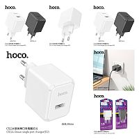Блок питания сетевой 1 USB HOCO CS11A Ocean, 2.1А, цвет: белый (1/28/168) (6942007603553)