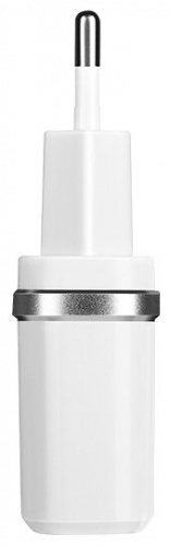 Блок питания сетевой 2 USB HOCO C12, 2400mA, пластик, цвет: белый (1/10/100) (6957531047759) фото 7