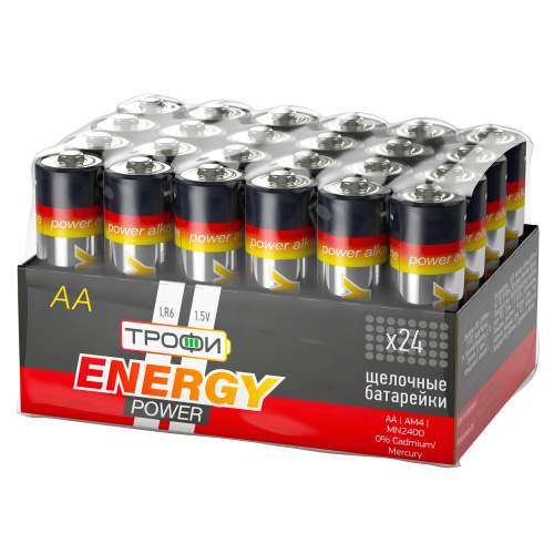 Элемент питания Трофи LR6-24 bulk ENERGY POWER Alkaline (24/720/21600) (Б0035376)
