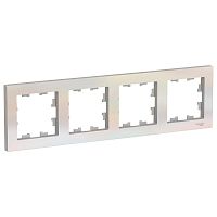 Рамка 4-м ATLASDESIGN универс. жемчуж. Systeme Electric ATN000404 (1/5/20)