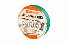 Изолента ПВХ 0,13*15мм Зеленая 10м TDM (10)