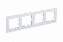 Рамка 4-м ATLASDESIGN Nature матов. стекло бел. Systeme Electric ATN330104 (1)