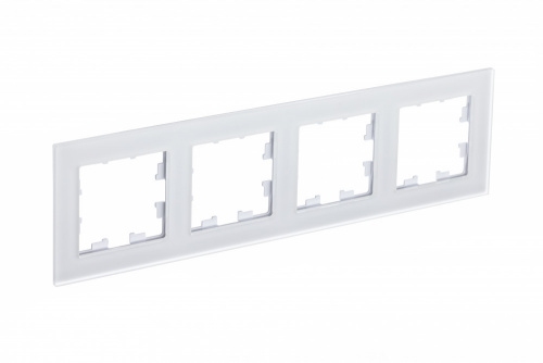 Рамка 4-м ATLASDESIGN Nature матов. стекло бел. Systeme Electric ATN330104 (1)