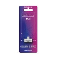 Переходник 8 pin - 2x 8 pin(f) Borofone BV6 Comfortable, круглый, пластик, цвет: белый (1/150/900) (6931474701411)