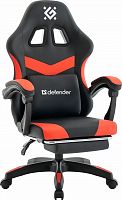 Игровое кресло DEFENDER Runa PRO Черн/крас,PU,класс2,подножка (1/1) (64812)