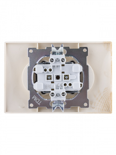 Розетка двойная 2П 10А 250В с защ. шт. сосна , с/у, "Лама" (7/84) TDM (SQ1815-0312) фото 3 Розетка двойная 2П 10А 250В с защ. шт. сосна , с/у, "Лама" (7/84) TDM (SQ1815-0312) фото 3