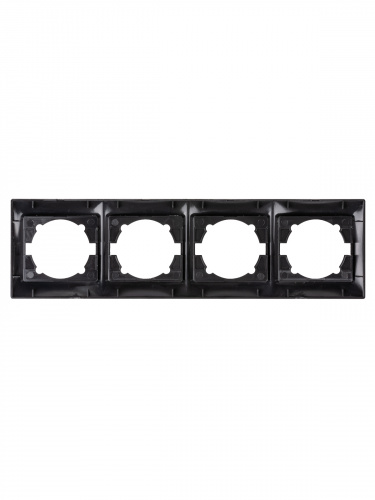 Рамка 4-х постовая горизонтальная графит , с/у, "Лама" (12/144) TDM (SQ1815-0632) фото 3 Рамка 4-х постовая горизонтальная графит , с/у, "Лама" (12/144) TDM (SQ1815-0632) фото 3