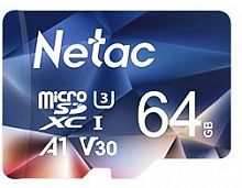 Карта памяти MicroSD  64GB  Netac  P500  Ultra  Class 10 A1 U3 V30 без адаптера (NT02P500ULT-064G-S)