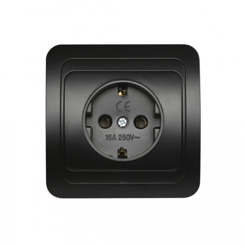 Розетка SMARTBUY скрытая установка, 1-местная с заземлением 16А черная "Марс" (SBE-02b-16-S1-Z-c) Розетка SMARTBUY скрытая установка, 1-местная с заземлением 16А черная "Марс" (SBE-02b-16-S1-Z-c)