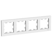 Рамка 4-м ATLASDESIGN универс. бел. Systeme Electric ATN000104 (1/15/90)