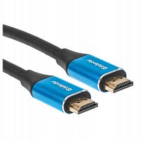 Кабель DEFENDER M-M HDMI-2 HDMI, ver 2.1, 3м, черный/синий (1/50) (87332)