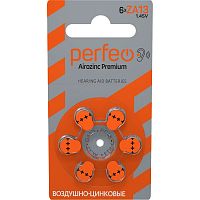 Элемент питания Perfeo ZA13/6BL Airozinc Premium (6/60/600) (PF ZA13/6BL)