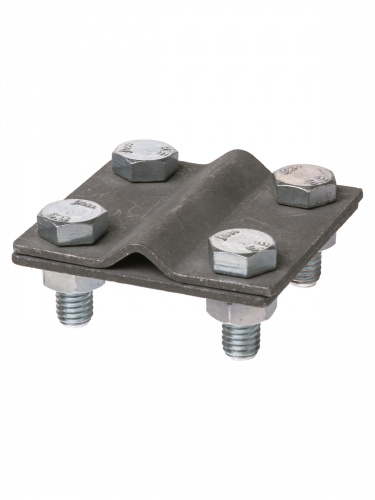 Зажим соединительный 4-х болтовой полоса-прут, полоса 30х4 - прут Ø6-10 мм, термодиффузия TDM (1/50) (SQ2401-0039) Зажим соединительный 4-х болтовой полоса-прут, полоса 30х4 - прут Ø6-10 мм, термодиффузия TDM (1/50) (SQ2401-0039)