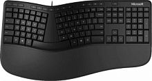 Клавиатура проводная MICROSOFT Ergonomic for Business черная USB Multimedia Ergo (подставка для запястий) (LXN-00011)