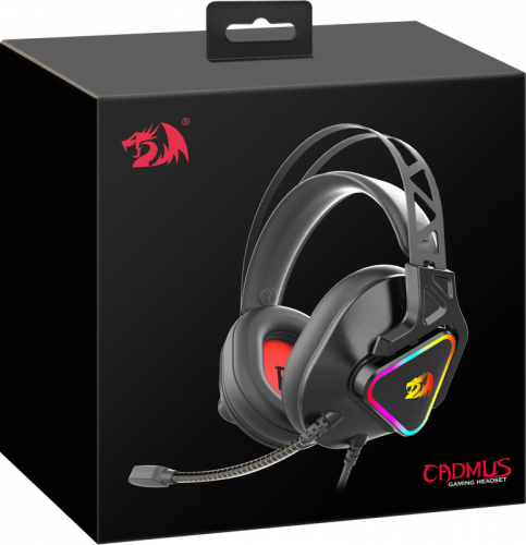 Гарнитура игровая REDRAGON Cadmus RGB, звук 7.1, USB, черный (1/10) (70712) фото 2