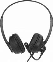 Гарнитура проводная Оклик HS-M500 черный/черный 1.8м накладные оголовье (1900379)