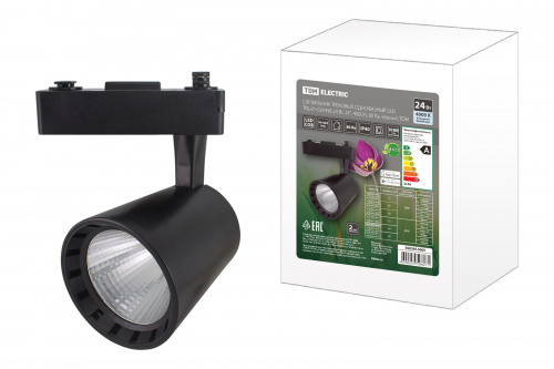 Светильник светодиодный TDM трековый однофазный TRL-01-024-NB 24 Вт, 24°, 4000 К, 80 Ra, черный, (1/30) (SQ0369-0009)