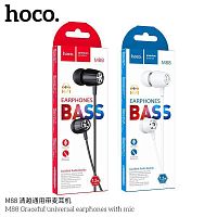 Наушники внутриканальные HOCO M88, AUX разъём с МК длина 1.2м, цвет: белый (1/31/310) (6931474754721)