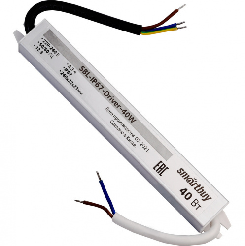 Драйвер SMARTBUY IP67-40W для LED ленты IP67 на 12V 110*30*24 мм (1/50) (SBL-IP67-Driver-40W) Драйвер SMARTBUY IP67-40W для LED ленты IP67 на 12V 110*30*24 мм (1/50) (SBL-IP67-Driver-40W)