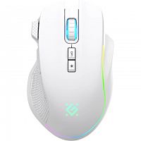 Беспроводная игровая мышь DEFENDER Immortal GM-421, 8D, 10000dpi, 3в1,400mAh, RGB, белый (1/32) (52422)
