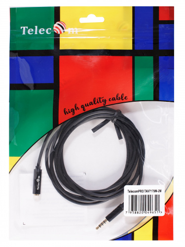 Кабель удлинит 3.5 Jack (M) - 3.5 Jack (F), 2м Telecom PRO <TAV7179M-2M> (1/250) фото 3