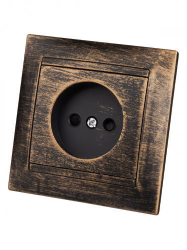 Розетка 2П 10А 250В с защ. шт. старинная бронза с/у, "Лама" (1/10) TDM (SQ1815-0751) фото 5 Розетка 2П 10А 250В с защ. шт. старинная бронза с/у, "Лама" (1/10) TDM (SQ1815-0751) фото 5