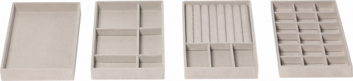 Набор органайзеров DEFENDER HOME GS-9364 серый бархат,21.2×12.6×2.4*4 (1/36) (28937)