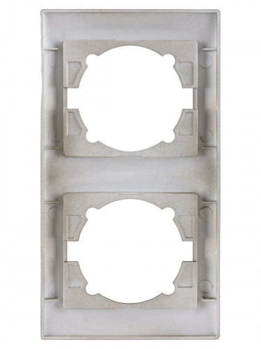 Рамка 2-х постовая вертикальная бронза , с/у, "Лама" (20/240) TDM (SQ1815-0733) фото 3 Рамка 2-х постовая вертикальная бронза , с/у, "Лама" (20/240) TDM (SQ1815-0733) фото 3