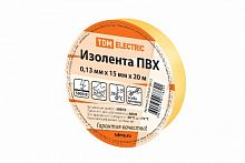 Изолента ПВХ 0,13*15мм Желтая 20м TDM (1/10/240) (SQ0526-0012)