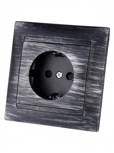 Розетка 2П+З 16А 250В с защ. шт. старинное серебро с/у, "Лама" (1/10) TDM (SQ1815-0652) фото 5 Розетка 2П+З 16А 250В с защ. шт. старинное серебро с/у, "Лама" (1/10) TDM (SQ1815-0652) фото 5