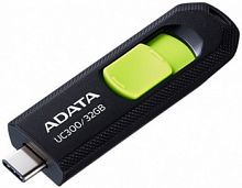 Флеш-накопитель USB 3.2  32GB  A-Data  UC300  чёрный/зелёный (ACHO-UC300-32G-RBK/GN)