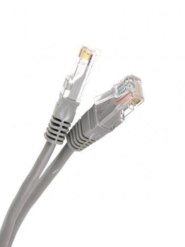 Патч-корд литой TELECOM UTP Кат. 5е, серый, 7.5 м. (1/75) (NA102--7.5M)
