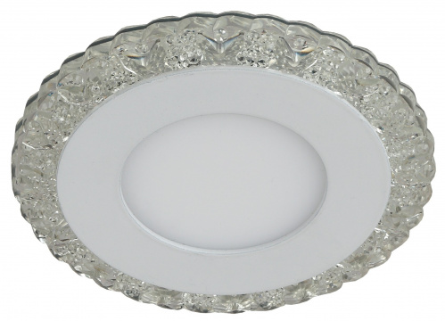 Светильник светодиодный ЭРА DK LED 14 SL/WH круглый "белая подсветка" 3+3W прозрачный/белый (60/1200) (Б0036495) фото 4