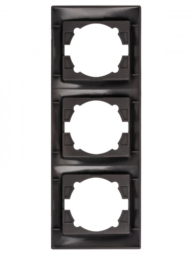 Рамка 3-х постовая вертикальная шоколад , с/у, "Лама" (15/180) TDM (SQ1815-0534) фото 3 Рамка 3-х постовая вертикальная шоколад , с/у, "Лама" (15/180) TDM (SQ1815-0534) фото 3