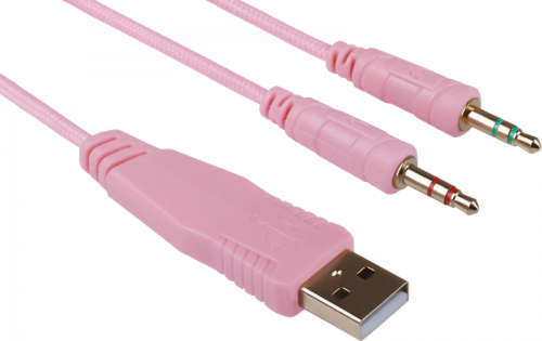 Гарнитура игровая REDRAGON Mento RGB, 3.5мм, розовые (1/10) (71763) фото 3