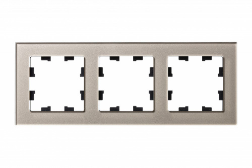 Рамка 3-м ATLASDESIGN Nature стекло шампань Systeme Electric ATN320503 (1)