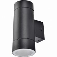 Светильник ECOLA GX53 8013A накладной настенный IP65 Цилиндр металл. 2*GX53 для интерьера, фасадов зданий, Черный 205x140x90 (1/10) (FB53C2ECH)
